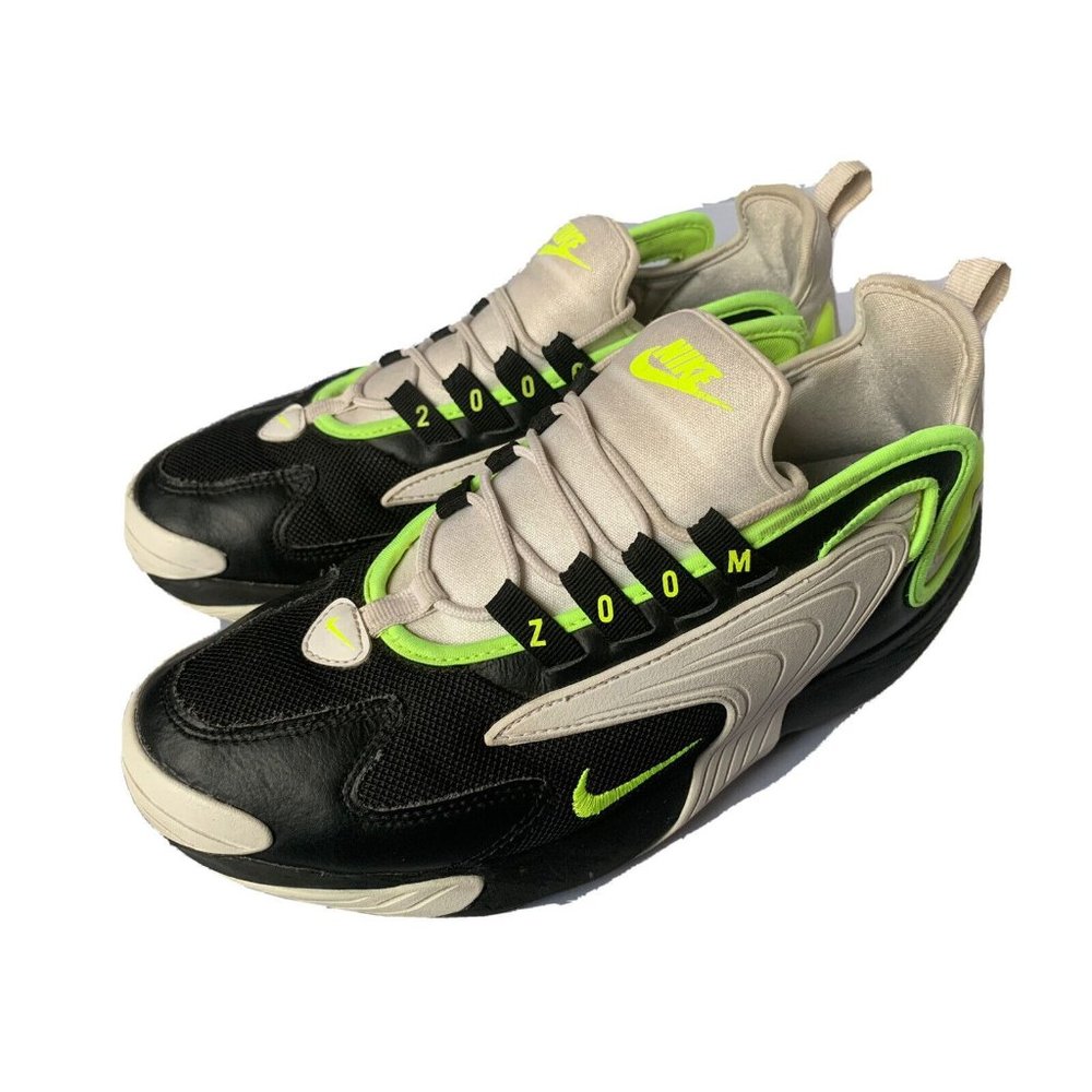 Nike Zoom 2K Black Volt White A00269-004 Size US 8 Sneaker Very Good Condition